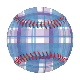 Balle De Baseball Madras Plaid Blue et Purple