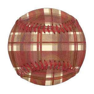 Balle De Baseball Madras Plaid Fall Red