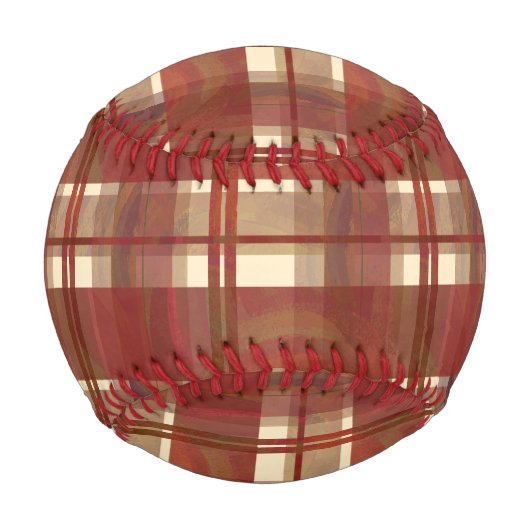 Balle De Baseball Madras Plaid Fall Red (Devant)