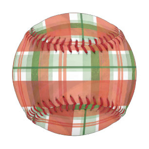 Balle De Baseball Madras Plaid Noël