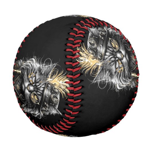 Balle De Baseball Magnifique chat steampunk (Angle)