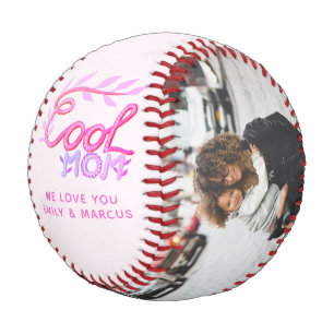 Balle De Baseball Maman cool lettrage manuel souvenir photo de maman