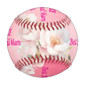 Balle De Baseball Maman de baseball rose sur mesure (Dos)