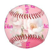 Balle De Baseball Maman de baseball rose sur mesure (Devant)