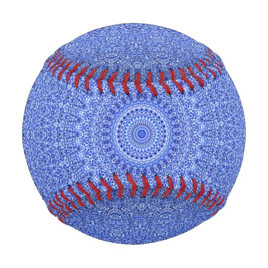 Balle De Baseball Mandala bleu (Devant)
