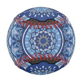 Balle De Baseball Mandela Flower Blue (Dos)