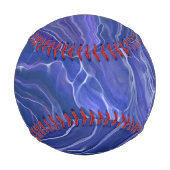 Balle De Baseball Marbre bleu lavande Acrylique Abstrait (Dos)
