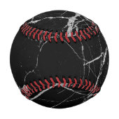 Balle De Baseball Marbre noir et argent de la veine (Dos)