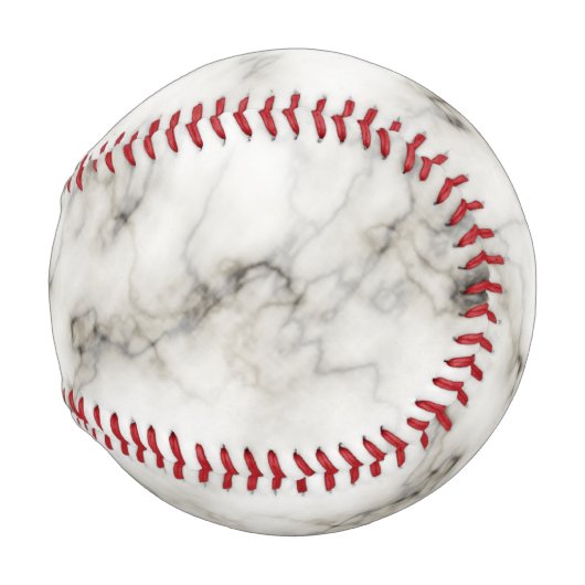 Balle De Baseball marbre noir et blanc finition pierre (Devant Droite)