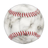 Balle De Baseball marbre noir et blanc finition pierre (Devant)