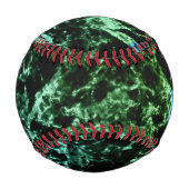 Balle De Baseball Marbre vert sur noir (Dos)