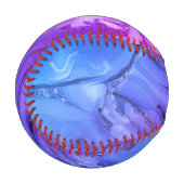 Balle De Baseball Marbre Violet Exotique  (Devant Gauche)