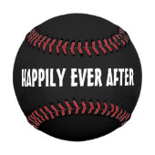 Balle De Baseball MARIAGE Baseballs HEUREUSEMENT JAMAIS APRÈS (Devant)