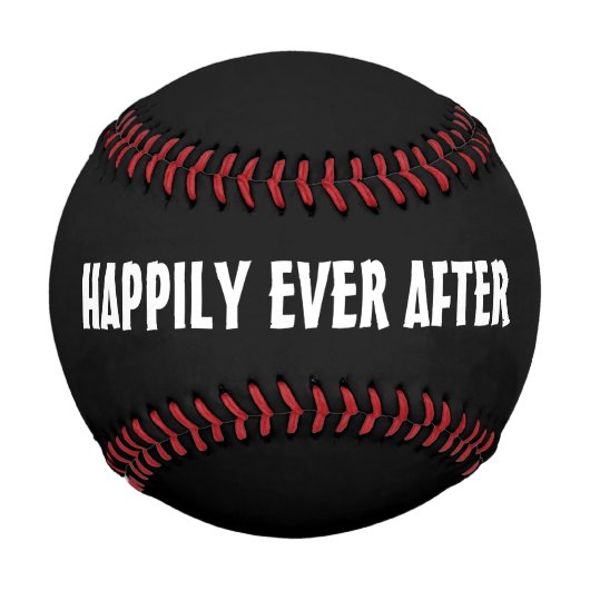 Balle De Baseball MARIAGE Baseballs HEUREUSEMENT JAMAIS APRÈS (Devant)