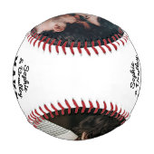 Balle De Baseball Mariage Couple Photo Baseball (Dos)