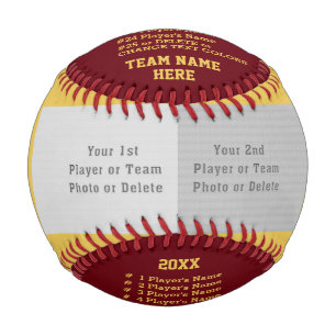Balle De Baseball Maroon Gold, BASEBALL Custom, pour les joueurs, En