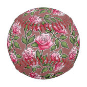 Balle De Baseball Marsala - Floral Rose (Dos)
