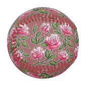 Balle De Baseball Marsala - Floral Rose (Devant Gauche)