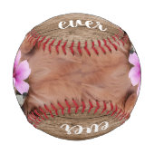 Balle De Baseball Meilleur Chien Papa Ever 2 Photo Collage Bois rust (Devant)