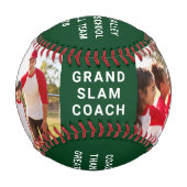 Balle De Baseball Meilleur Coach photo vert (Dos)