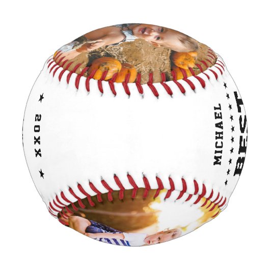 Balle De Baseball MEILLEUR DAD JAMAIS Cool moderne Nom Message Coule (Dos)