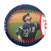 Balle De Baseball Meilleur entraîneur jamais rouge & bleu (Devant Gauche)