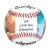 Balle De Baseball Meilleur grand-père du monde Photos personnalisées (Devant)