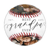 Balle De Baseball Meilleur grand-père Script Fête des pères photo Co (Dos)