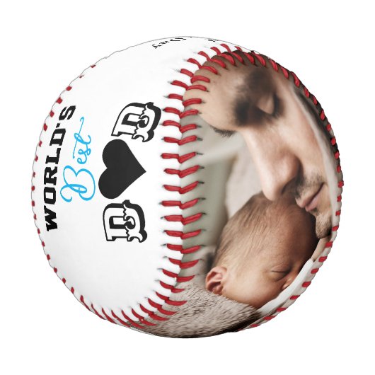 Balle De Baseball Meilleur message moderne DAD au monde (Angle)