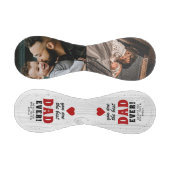 Balle De Baseball Meilleur papa Coeur rouge Bois rustique 2 Photo (Panneaux)