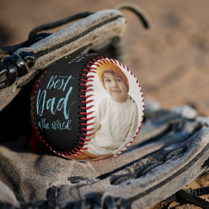 Balle De Baseball Meilleur Papa Collage de Deux Photos Lettrées à
