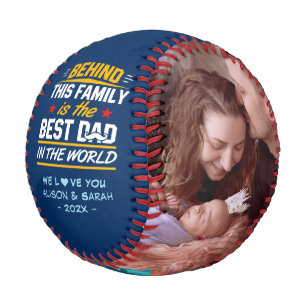 Balle De Baseball Meilleur papa dans le monde Photos de la famille -