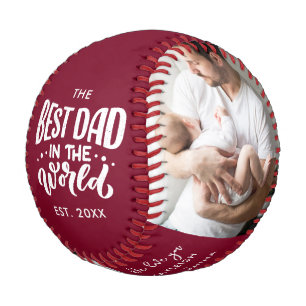 Balle De Baseball Meilleur papa de l'année mondiale Photos Personnal