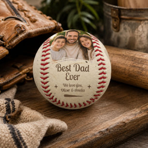 Balle De Baseball Meilleur Papa de Tous les Temps Cadeau Photo Souve