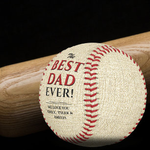 Balle De Baseball Meilleur Papa de Tous les Temps Rustique Fête des