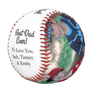 Balle De Baseball Meilleur papa Ever 2 Photo Collage Fête des Père