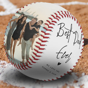 Balle De Baseball Meilleur Papa Ever Script 2x Photo