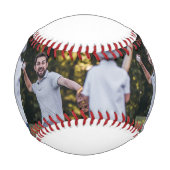 Balle De Baseball Meilleur Papa Ever Script Fête des pères Photo Col (Devant)