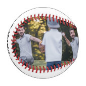 Balle De Baseball Meilleur Papa Ever Script Fête des pères Photo Col (Devant Gauche)