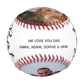 Balle De Baseball Meilleur papa jamais 2 photo (Dos)