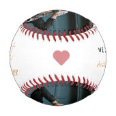 Balle De Baseball Meilleur papa jamais Nous t'aimons (Dos)