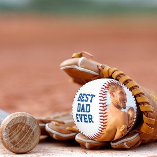 Balle De Baseball Meilleur papa Jamais Patriotique Rouge Bleu Photo