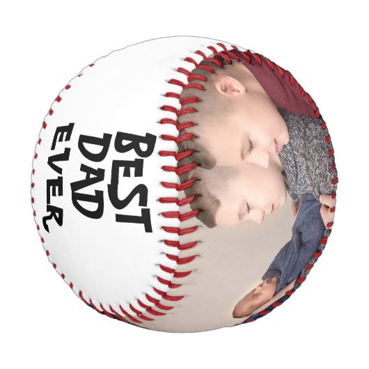 Balle De Baseball Meilleur Papa Jamais Photo Baseball (Angle)