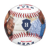 Balle De Baseball Meilleur papa jamais | Photos et monogrammes de Fê (Devant)