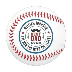 Balle De Baseball Meilleur papa jamais Vintage Western Pays Fête des