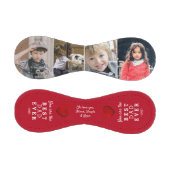 Balle De Baseball Meilleur papa Red Heart 4 Photo Collage (Panneaux)