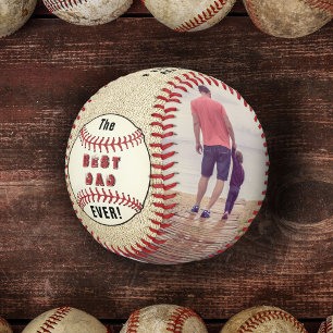 Balle De Baseball Meilleur Papa Rustique Collage Photo 2