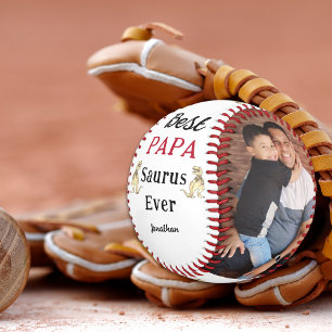 Balle De Baseball Meilleur Papa Saurus Personnalisé Photos Ever
