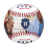 Balle De Baseball Meilleur Père jamais | Photos et monogrammes de Fê (Devant)