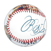 Balle De Baseball Meilleur Père Jamais. Style d'écriture manuelle (Devant Gauche)